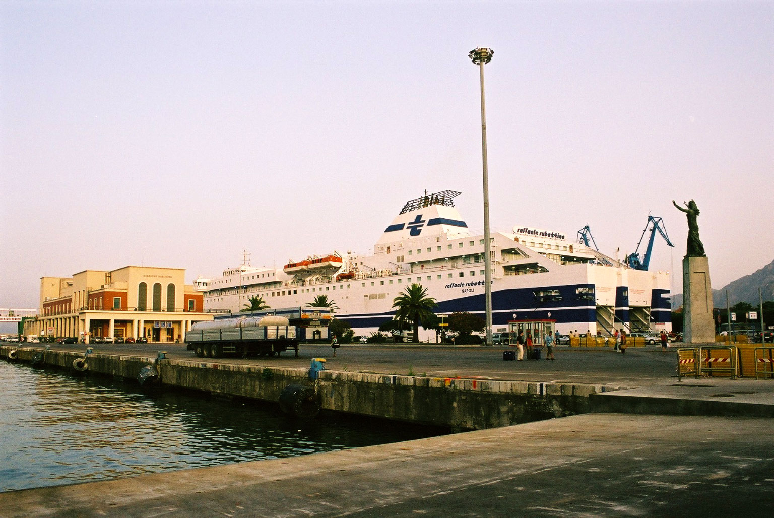 Passenger ship and ferry quayside in the Port of Palermo, Sicily