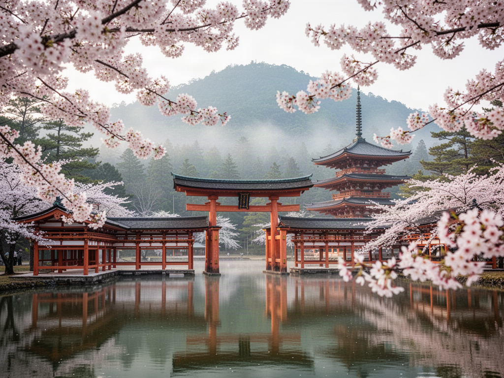 Traditional architecture representing Asia and Japan