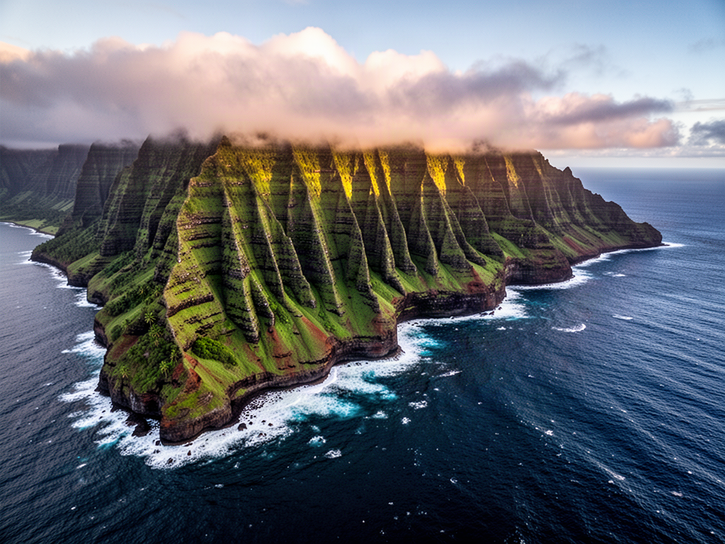 Lush coastal mountains representing Hawaii